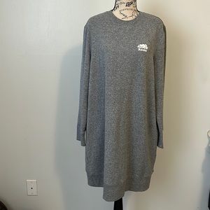 Roots Sweatshirt Dress Heather Gray - in Long Sleeve XL